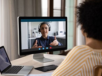 Students on a video call