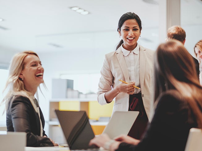 Women laughing