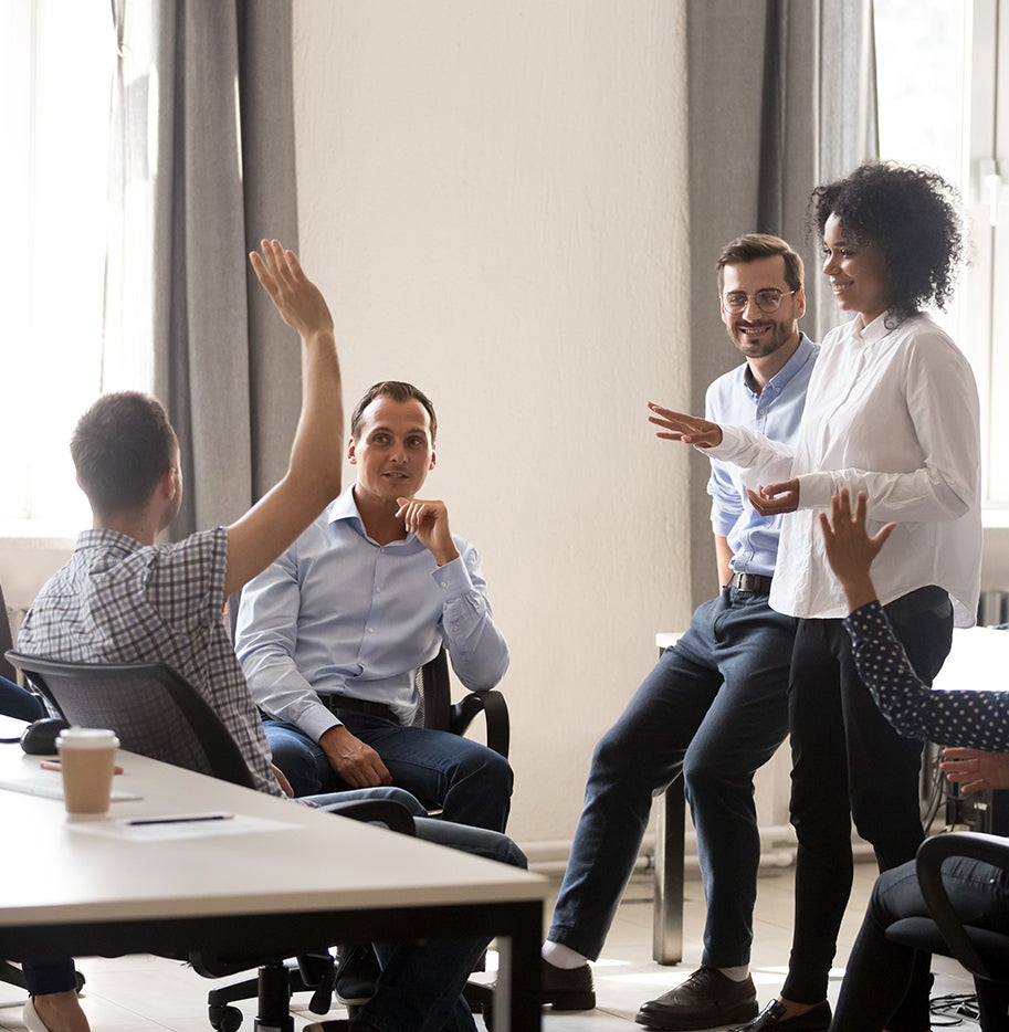 Group of people talking