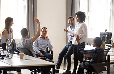 Group of people talking