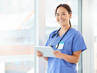 Nurse smiling