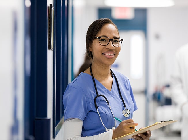 Nurse smiling