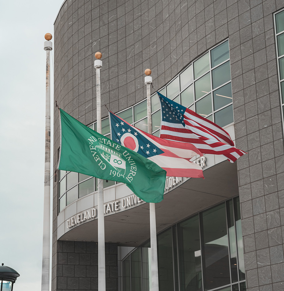 CSU, Ohio and US flags